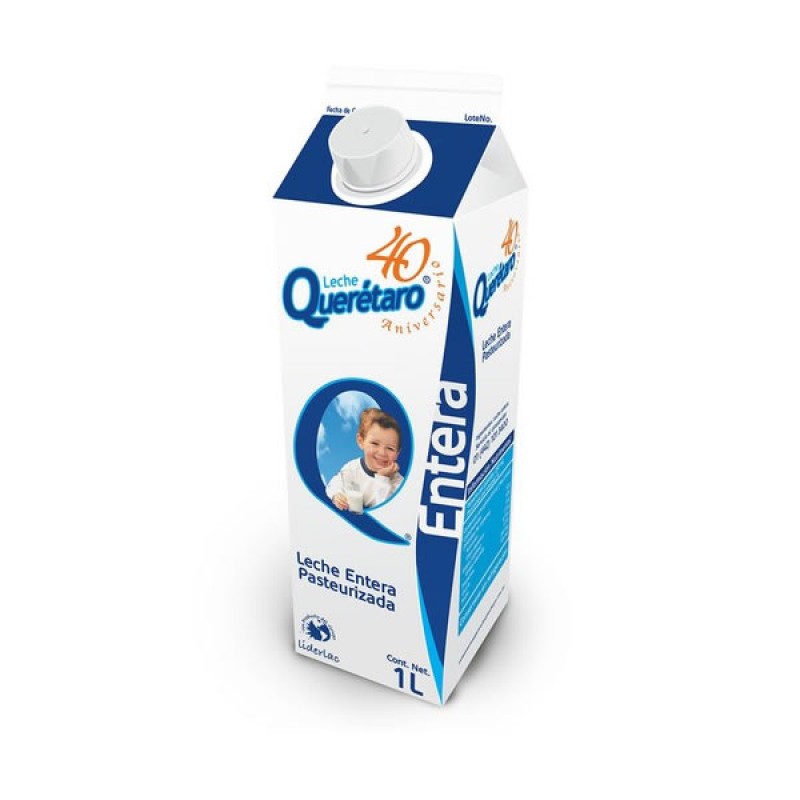 Leche entera "Querétaro" de 1 Lt.